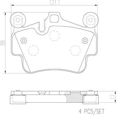 Brembo P65014N - Jarrupala, levyjarru inparts.fi