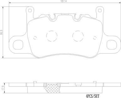 Brembo P65037N - Jarrupala, levyjarru inparts.fi