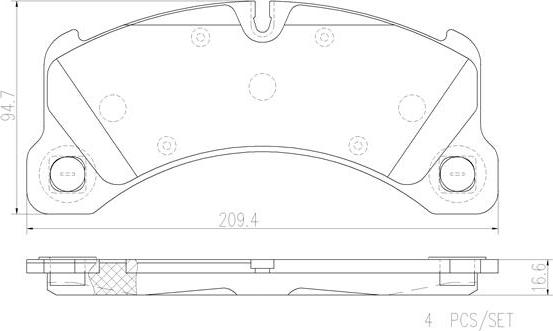 Brembo P65026N - Jarrupala, levyjarru inparts.fi