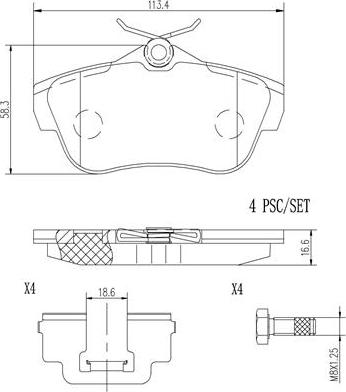 Brembo P61095N - Jarrupala, levyjarru inparts.fi