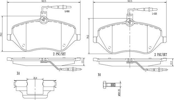 Brembo P61078N - Jarrupala, levyjarru inparts.fi