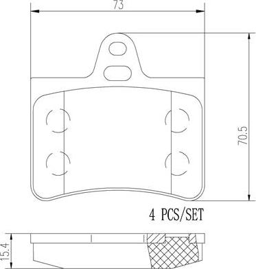 Brembo P61073N - Jarrupala, levyjarru inparts.fi