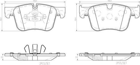 Brembo P61135N - Jarrupala, levyjarru inparts.fi