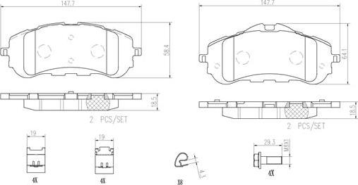 Brembo P61120N - Jarrupala, levyjarru inparts.fi