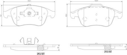 Brembo P68045N - Jarrupala, levyjarru inparts.fi