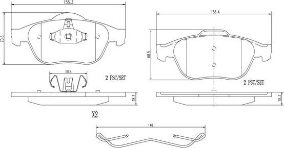 Brembo P68040N - Jarrupala, levyjarru inparts.fi