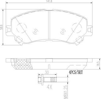 Brembo P68067N - Jarrupala, levyjarru inparts.fi