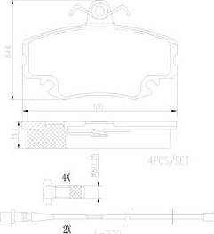 Brembo P68008N - Jarrupala, levyjarru inparts.fi