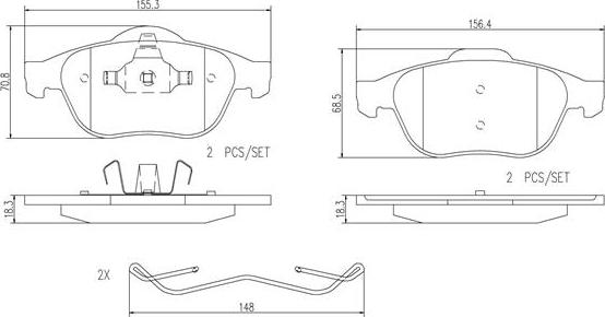 Brembo P68032N - Jarrupala, levyjarru inparts.fi