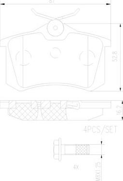 Brembo P68024N - Jarrupala, levyjarru inparts.fi