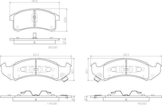 Brembo P09005N - Jarrupala, levyjarru inparts.fi