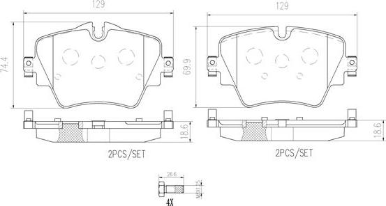 Brembo P06093N - Jarrupala, levyjarru inparts.fi