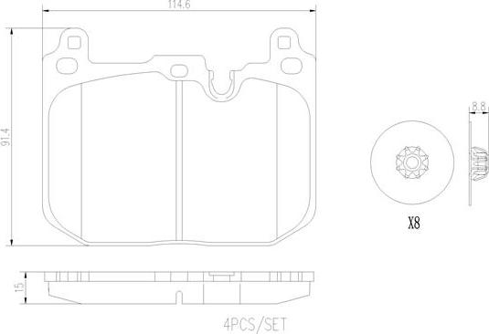 Brembo P06097N - Jarrupala, levyjarru inparts.fi