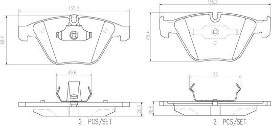 Brembo P06046N - Jarrupala, levyjarru inparts.fi