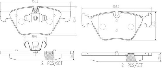 Brembo P06040N - Jarrupala, levyjarru inparts.fi