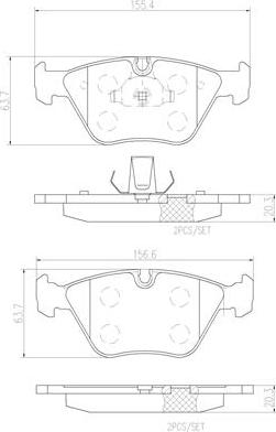 Brembo P06043N - Jarrupala, levyjarru inparts.fi