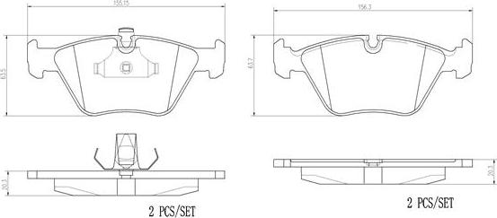 Brembo P06042N - Jarrupala, levyjarru inparts.fi