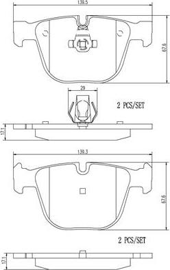 Brembo P06050N - Jarrupala, levyjarru inparts.fi