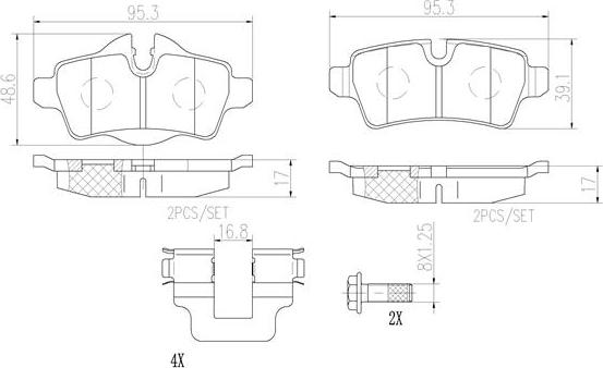 Brembo P06052N - Jarrupala, levyjarru inparts.fi