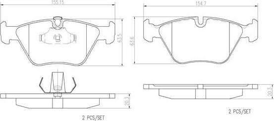 Brembo P06065N - Jarrupala, levyjarru inparts.fi