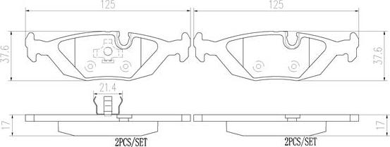 Brembo P06009N - Jarrupala, levyjarru inparts.fi