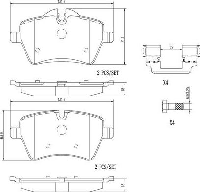 Brembo P06086N - Jarrupala, levyjarru inparts.fi