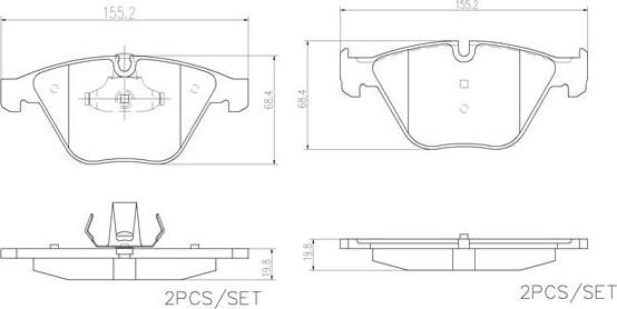 Brembo P06081N - Jarrupala, levyjarru inparts.fi