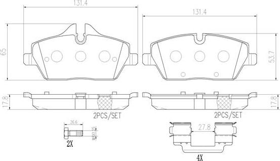 Brembo P06034N - Jarrupala, levyjarru inparts.fi