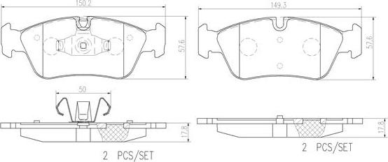 Brembo P06035N - Jarrupala, levyjarru inparts.fi