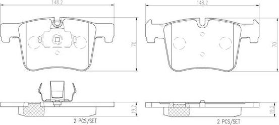 Brembo P06075N - Jarrupala, levyjarru inparts.fi