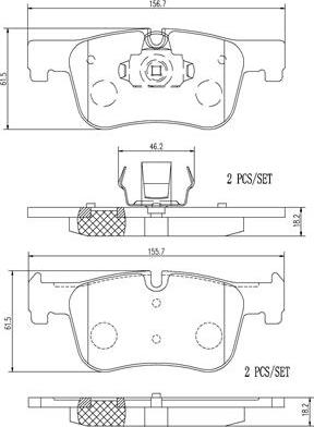 Brembo P06070N - Jarrupala, levyjarru inparts.fi