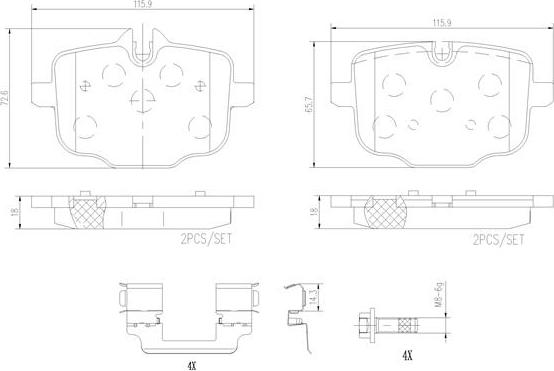 Brembo P06101N - Jarrupala, levyjarru inparts.fi