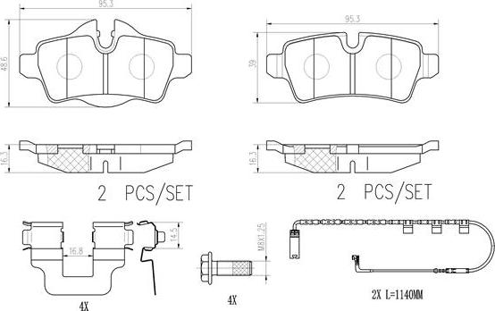 Brembo P06103N - Jarrupala, levyjarru inparts.fi