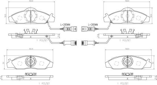 Brembo P15003N - Jarrupala, levyjarru inparts.fi