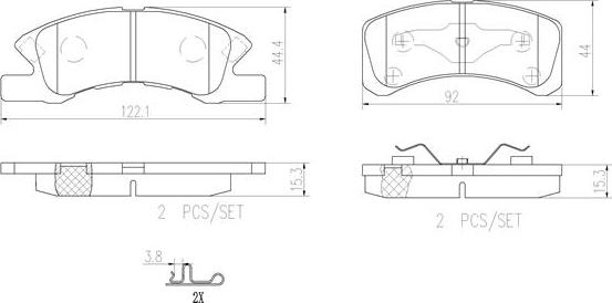 Brembo P16011N - Jarrupala, levyjarru inparts.fi