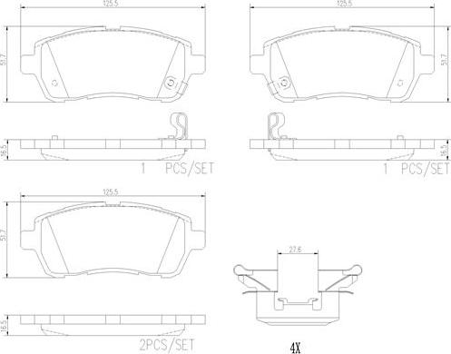 Brembo P16013N - Jarrupala, levyjarru inparts.fi