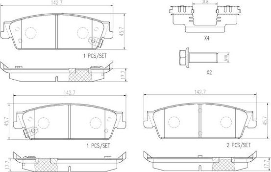 Brembo P10045N - Jarrupala, levyjarru inparts.fi