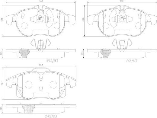 Brembo P10011N - Jarrupala, levyjarru inparts.fi