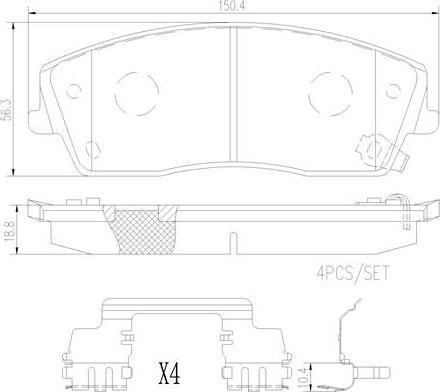 Brembo P11041N - Jarrupala, levyjarru inparts.fi