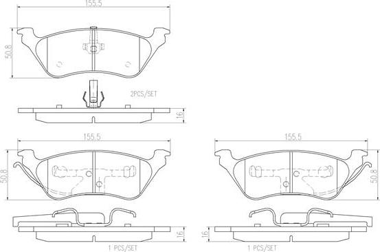 Brembo P11014N - Jarrupala, levyjarru inparts.fi