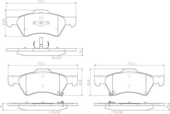 Brembo P11015N - Jarrupala, levyjarru inparts.fi