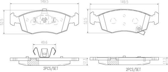 Brembo P11031N - Jarrupala, levyjarru inparts.fi