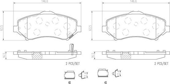 Brembo P11025N - Jarrupala, levyjarru inparts.fi