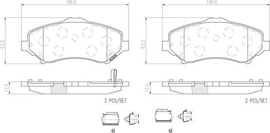 Brembo P11022N - Jarrupala, levyjarru inparts.fi