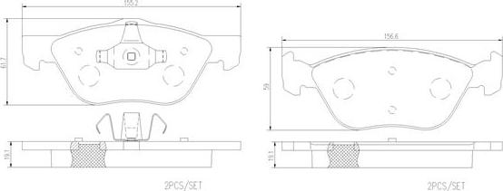 Brembo P18040N - Jarrupala, levyjarru inparts.fi