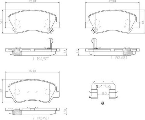 Brembo P18025N - Jarrupala, levyjarru inparts.fi