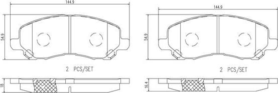 Brembo P18027N - Jarrupala, levyjarru inparts.fi