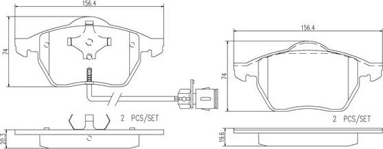 Brembo P85040N - Jarrupala, levyjarru inparts.fi