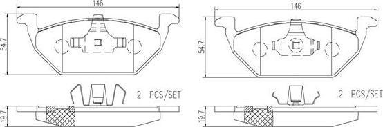 Brembo P85041N - Jarrupala, levyjarru inparts.fi