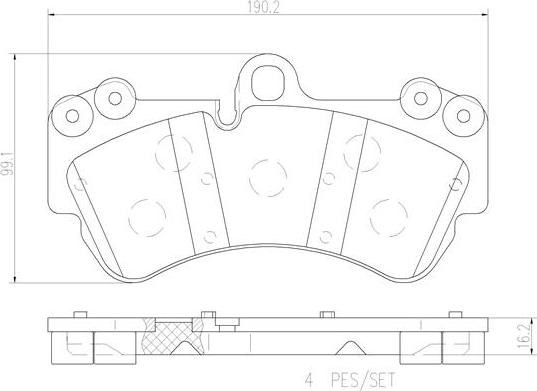 Brembo P85069N - Jarrupala, levyjarru inparts.fi